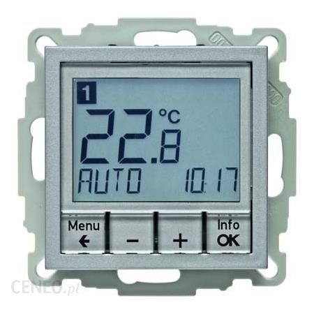 Berker Regulator Temperatury Ze Sterowaniem Czasowym Z Zestykiem Zmiennym I Elementem Centralnym Alu 20441404