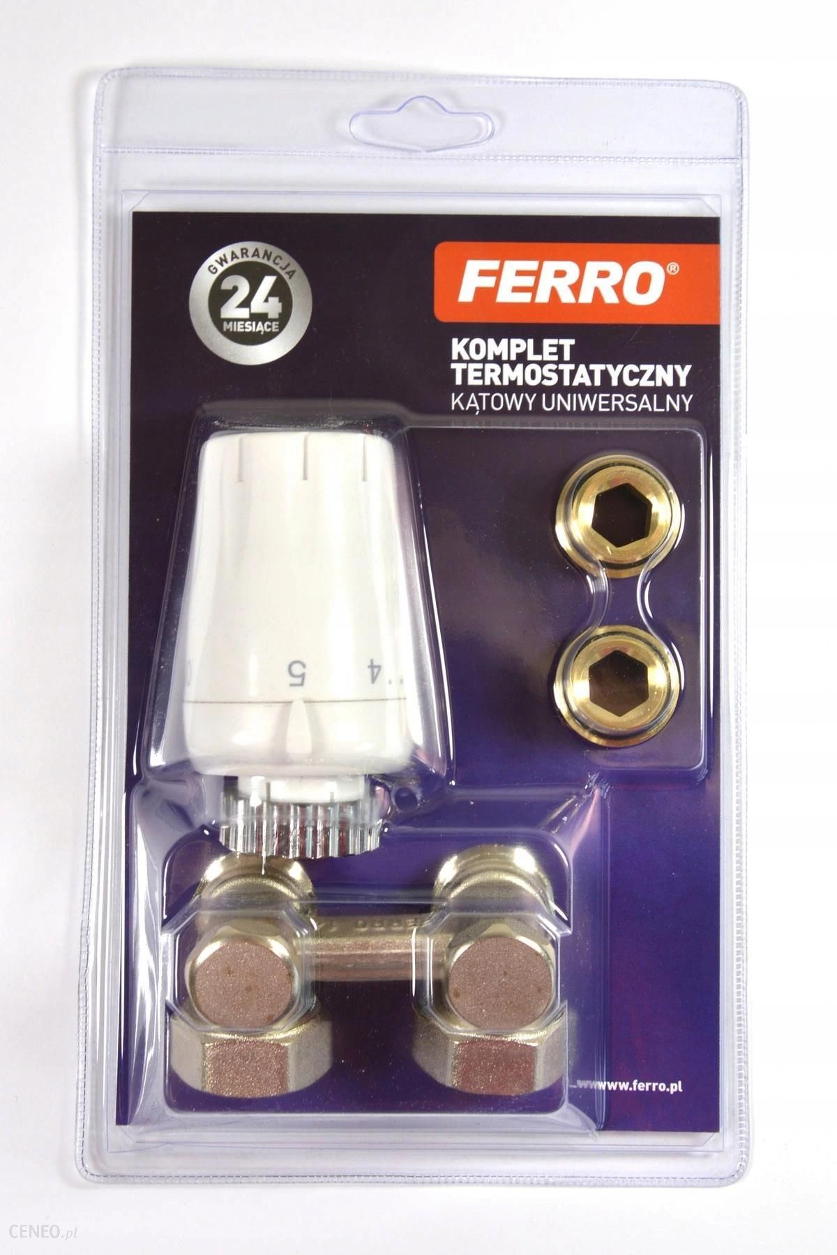 Ferro Zestaw termostatatyczny kątowy do grzejników dolnozasilanych z głowicą GT11 (ZTV08)