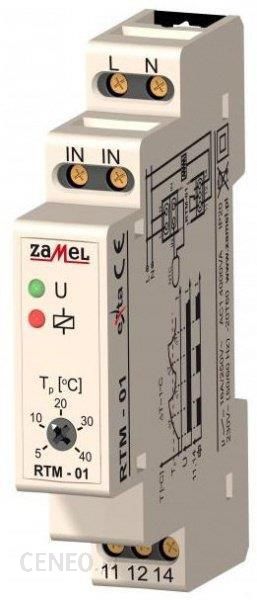 Zamel Regulator Temperatury -10 – 40C Bez Sondy 230V Ac Rtm-02 Ext10000198
